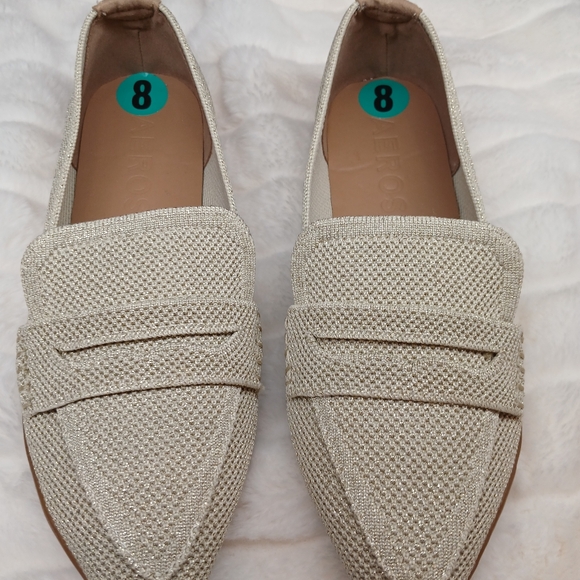 Aerosoles Women’s Size 8 Sparkle Knit Loafers Beige Gold NWOT - Picture 6 of 12